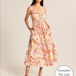 Abercrombie & Fitch Poplin Midi Dress